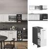 Küchenzeile R-Line Weiß Hochglanz/Anthrazit 240 cm ohne Arbeitsplatte Vicco Bild 2