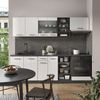 Küchenzeile R-Line Weiß Hochglanz/Anthrazit 240 cm ohne Arbeitsplatte Vicco Bild 4
