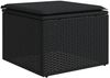 vidaXL 6-tlg. Garten-Sofagarnitur mit Kissen Schwarz Poly Rattan 3224536 Bild 5
