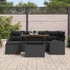 vidaXL Garten-Sofa-Set mit Kissen 7 pcs Schwarz 3349610 Bild 3