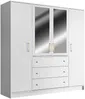 Vente-unique - LIZANDRO Wardrobe and walk-in wardrobe Holz, Platte Weiß - B 58 cm x H 200 cm x L 196 cm Bild 2