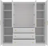 Vente-unique - LIZANDRO Wardrobe and walk-in wardrobe Holz, Platte Weiß - B 58 cm x H 200 cm x L 196 cm Bild 3