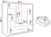 Vente-unique - LIZANDRO Wardrobe and walk-in wardrobe Holz, Platte Weiß - B 58 cm x H 200 cm x L 196 cm Bild 5