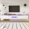 TV-Schrank 180 cm Schwarz Weiß LED 16 Farben App-gesteuert Dämpfungsscharnier Wandmontage Hochglanz TV-Board Bild 4