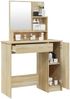 vidaXL Schminktisch mit Spiegel Sonoma-Eiche 86,5x35x136 cm 802960 Bild 5
