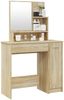 vidaXL Schminktisch mit Spiegel Sonoma-Eiche 86,5x35x136 cm 802960 Bild 4
