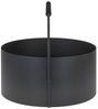 blomus Kaminholzkorb "Ashi" Holzkorb Metall Aufbewahrungskorb für Holz 45cm, Ø 45cm, Brennholzkorb aus Metall mit Holzgriff aus Eiche Bild 2