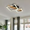 LED Deckenleuchte, Holz, Quadrate schwarz, L 48 cm Bild 3