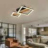 LED Deckenleuchte, Holz, Quadrate schwarz, L 48 cm Bild 4