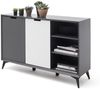 Sideboard Netanja in weiß und grau mit Wechselfronten 137x92 cm Bild 3
