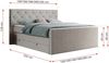 Boxspringbett KING VELEN, Doppelbett mit Multipocket-Matratze, Polsterbett mit Kopfstütze - 140x200 - Beige Stoff - H4 Bild 5