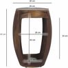 Beistelltisch Sheesham Massivholz rund 30cm · Kleiner Runder Couchtisch mit offenem Fach · Handgefertigter Wohnzimmertisch im modernen Design aus Echtholz Bild 4