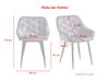 Esszimmerstuhl 8er Set Samt mit Metallgestell in Grau/Anthrazit Polsterstuhl mit Armlehnen Modern Elegant, 48 x 79 x 48 cm Bild 4