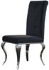 KAWOLA Stuhl LEIA Esszimmerstuhl Barock Velvet schwarz 101 x 64 x 44 cm Bild 3