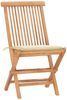 vidaXL 3-tlg. Garten-Essgruppe mit Kissen Klappbar Massivholz Teak 3063200 Bild 2