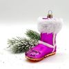 Winterstiefel, pink 9 x 9cm Glasornament, Weihnachtsschmuck Bild 3