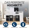 Homestyle4u Hochbett mit Rutsche, Kiefernholz, 90x200 cm, weiß Bild 5