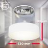 B.K.Licht Deckenleuchte Stoff-Deckenlampe Ø38cm 2-fammig E27 Wohnzimmer LED Halogen, ohne Leuchtmittel, weiße Stoffdeckenleuchte mit Textilschirm Schafzimmer Küche - BKL1218 Bild 3