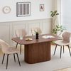 GrandCA HOME Esstisch Moderner rechteckiger Esstisch, MDF, Holzmaserung-Design (1-St), 160 × 90 cm, Dunkelbraun Bild 4