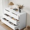 HOMECHO Kommode, Weiß mit 6 Schubladen,Sideboard Wohnzimmer,Mehrzweckschrank Bild 2