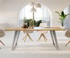 Esstisch Edge 200x100x2,5-3 Eiche Natur Edelstahl Schräg Live-Edge Bild 2