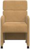 vidaXL Esszimmerstühle mit Rollen 2 pcs Braun 58 x 65 x 98 cm Samt 42017882 Bild 4