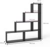 Treppenregal Schwarz 163 x 155 cm Vicco Bild 3