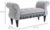 HOMCOM Polsterbank Sitzbank mit Holzbeine (Bettbank, 1-St, Sitzottomane), Hellgrau, 117 x 40 x 58 cm Bild 3