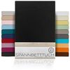 Beautex Spannbettlaken, Gummizug: rundum, (1 Stück), gekämmte Baumwolle Premium Jersey, 160g/m², Schwarz, Standard - 100x200x30 cm Bild 4