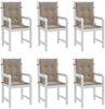 vidaXL Gartenstuhlauflagen für Niedriglehner 6 Stk. Taupe 100x50x3 cm 314139 Bild 4