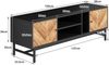 TV-Schrank B 150 x T 38 x H 55 cm, in Schwarz und Holzoptik mit 2 Türen und Metallbeinen Bild 5