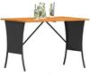 vidaXL Gartentisch mit Akazienholzplatte 105x75x72 cm Poly Rattan 4104138 Bild 4