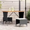 vidaXL Gartentisch mit Akazienholzplatte 105x75x72 cm Poly Rattan 4104138 Bild 1
