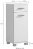 Schildmeyer Unterschrank Palermo, Holzwerkstoff, Anthrazit/Artisan Eiche Dekor, 30,3 x 32,6 x 75,3 cm (B/T/H) Bild 3