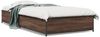 vidaXL Bettgestell Braun Eichen-Optik 100x200 cm Holzwerkstoff Metall 845110 Bild 2