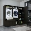 Roomart Schrankwand mit Schrankaufsätzen für Waschmachine & Trockner • 201 cm Breit • Schwarz eiche Bild 2