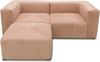 DOMO. collection Ecksofa 800011, kleine Modul-Couch in L-Form, individuell kombinierbar, Cord Sofa, Polsterecke, Eckcouch, Polstergarnitur 216 x 193 x 69 (BxTxH), rose Bild 5