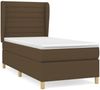 Boxspringbett mit Matratze Stoff Dunkelbraun 80x200 cm, Härtegrad: H2 [3128560] Bild 2