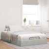 vidaXL Ottoman-Bett ohne Matratze Hellgrau 120x190 cm Samt 3310949 Bild 3