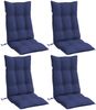 vidaXL Hochlehner-Auflagen 4 Stk. Marineblau Oxford-Gewebe 377669 Bild 3
