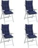 vidaXL Hochlehner-Auflagen 4 Stk. Marineblau Oxford-Gewebe 377669 Bild 4