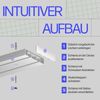 Bestlivings Gardinenschiene ( Weiß ) 180cm (2x90cm) 2-läufig + 2er Set Rundbogen Bild 5