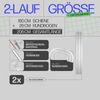 Bestlivings Gardinenschiene ( Weiß ) 180cm (2x90cm) 2-läufig + 2er Set Rundbogen Bild 3