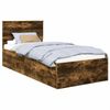 vidaXL Bettrahmen Geräucherte Eiche 90 x 190 cm Holzwerkstoff 3408708 Bild 2