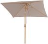 Sekey Sonnenschirm 300 x 200 cm Sonnenschirm Rechteckig Holzoptik Gartenschirm Knickbar, LxB: 300x200 cm, Marktschirm Holzoptik-Schirmstiel, für Garten Bild 4