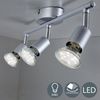 B.K.Licht Deckenleuchte Deckenspot 3x3W 750lm 3000K - 30-01-03-T, LED wechselbar, Titanfarbig Schwenkbar Drehbar GU10 Modern Bild 3