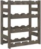 vidaXL Weinregal für 16 Flaschen Grau Massivholz Kiefer 373378 Bild 2