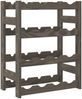 vidaXL Weinregal für 16 Flaschen Grau Massivholz Kiefer 373378 Bild 5