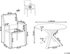 Essgruppe für 4 Personen MALETTO GROSSETO Marmor Optik 120x120x75 cm Grau Bild 2