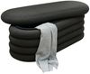 Bouclé Anthrazit Polsterhocker 108 x 45 x 42 cm Bild 3